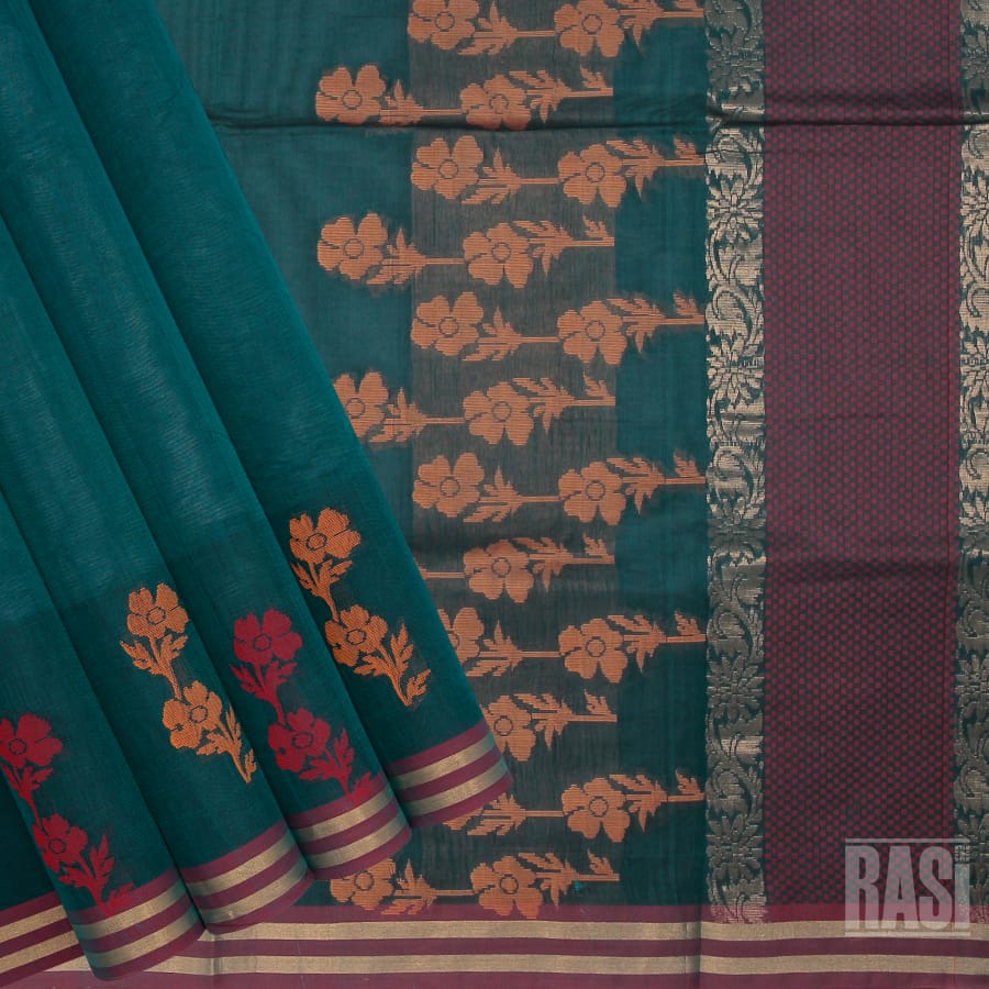 Negamam Cotton Embossed Shot Colour Saree – Kumaran Silks